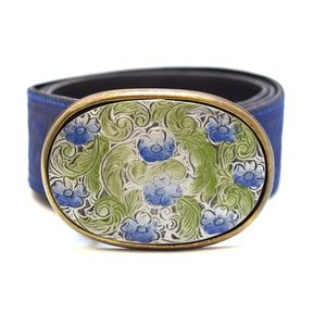 Vintage Wmn's Echt Leder hand carved leather belt